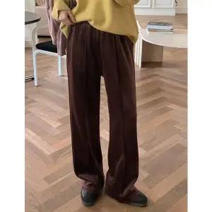 [공구우먼] [제작] 후끈 핫 벨벳 기모 팬츠 85414 빅사이즈 여성의류