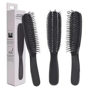 두피 마사지 빗 정전기 방지 헤어 브러쉬 매듭이 없는 엉킴 Detangle 샤워 휴대용 매직 핸들