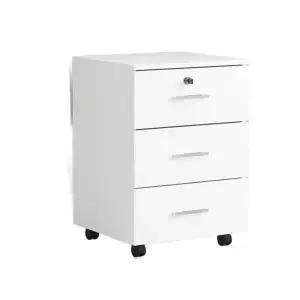 모던 이동형 3단 화이트 락커 서랍장 사무실 책상밑서랍장 파일서랍