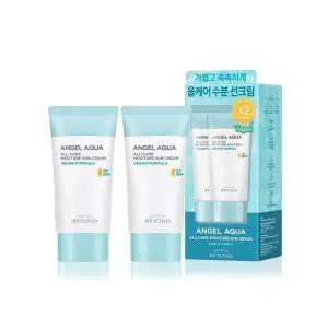 비욘드 엔젤아쿠아 올케어 수분 선크림 더블기획 (50ml+50ml)