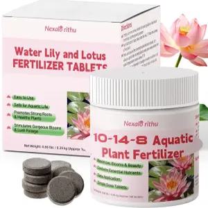 수련과 연꽃용 수생 식물 비료 수련 정제-생선 친화적 연꽃 비료-백합 꽃피우기 및 뿌리 성장 지원 연못