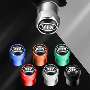 자동차 휠 타이어 밸브 캡 먼지 액세서리, 기아 스포티지 리오 씨드 피칸토 K5 K9 쏘렌토 스타일링, 4 개