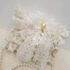 레이스 숄더 러블리 크로스백 왕 리본 토트백 손가방 미니 캉캉 진주 로맨티 가방