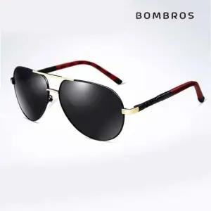 봄브로스 남자 보잉 편광 미러 선글라스 골드스모크