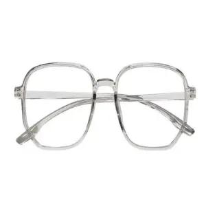 안경태 알없는 빅사이즈 다각형 오각안경테 그레이