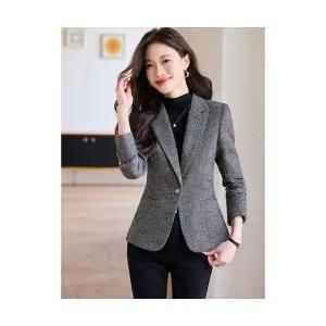 여자 정장 자켓 모직 코트 가을 겨울 빈티지 오피스룩 상의 BE4