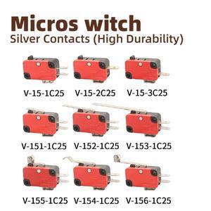 10피스-5피스 V-151-1C25 V-152 대형 마이크로 스위치 실버 포인트 전자레인지  접점