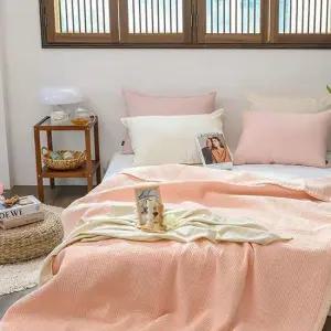 핑크 60수 아사 순면 피그먼트 킹 스프레드 이불 패드겸이불 이불겸패드 면이불 홑이불 무소음이불