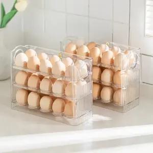계란 정리 보관함 자동 폴딩 트레이 에그 30구