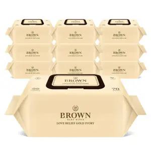 브라운 러브빌리프 골드 아이보리 70매 캡형 10팩 아기물티슈 434689