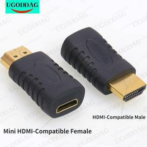미니 소형 HDMI 호환 어댑터 HD 남성 여성 변환기 HDTV 전체 1080p TV 카메라 프로젝터 컴퓨터 멀티미디어