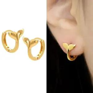 14K 로즈 링 데일리 꼬리 귀걸이 선물 꽃 (WFJ59YJ)