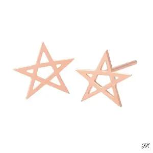 로즈골드 금 귀걸이 심플귀걸이 일자침 14K (WFJ5A0B)