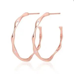 링 트위스트 일자침 리라 플라워 귀걸이 여자 (WFJ5A50)