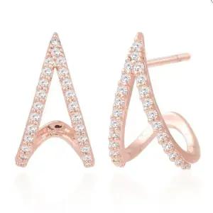 리본 일자침 귀걸이 큐빅 원터치링 선물 트위스 (WFJ5A55)