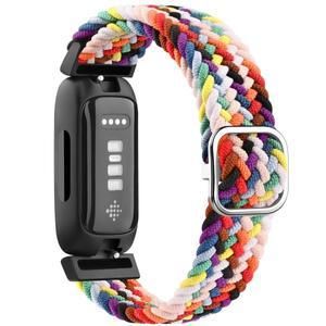 [호환품]Fitbit pire 2/3/HR 스트랩 용 탄성 땋은 나일론 시계 밴드 Ace 2 3 손목 조절 가능 팔찌