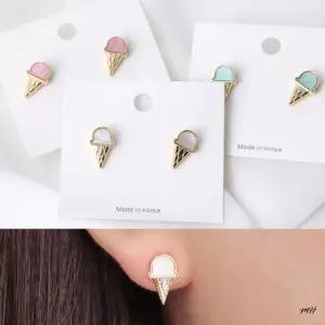 패션 소프트콘 트렌디 아크릴 귀걸이 아이스크림 (WFJ5AB3)