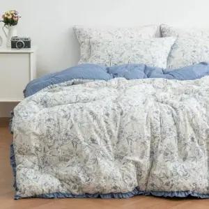 고품질 글로리 30수 광목 차렵이불 Q(퀸) 네이비 200 x 230 (WFJPDMS)