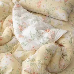 로망 스프레드 퀸 Q 세트 옐로우 플라워 사계절 모달 차렵 이불 (WFJ5QAO)