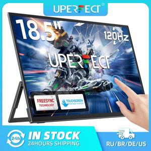 터치스크린UPERFECT E6  185 120Hz 게임용 터치스크린 휴대용 모니터 프레임리스 1080P USBC HDR FeSync 여