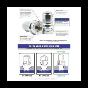 1세트 32 Pcs 허브 러그 M14X1.5 HCPZ-1012-A 포드 랩터 F150 2017-2023 자동차 부품