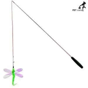 고품질 그린 낚시대 잠자리 고양이장난감 2단 (WFJQLJB)
