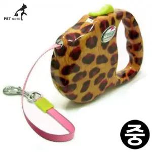 고품질 20kg이하 패션 중 강아지 브라운 자동줄 (WFJQM1G)