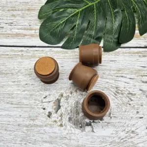 의자발커버 긁힘방지 의자발 4개세트 원형소형갈색 (WFJPVVF)