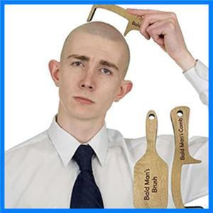 재미있는 대머리 빗 무치형 참신한 대머리 남성용 그루밍 도구 버퍼 헤드 대머리용 헤어브러쉬 창의적인 나