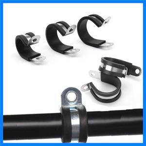 크리에이티브 금속 와이어링 호스 클램프 R 타입 유용한 고무 안감 클립 내구성 케이블 패스너 하드웨어 전