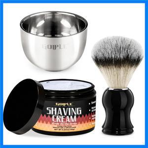 남성용 GOIPLE 쉐이빙 크림 또는 스테인리스 스틸 거품 용기 또는 쉐딩 브러쉬 수동 면도용 남성 클렌징 페