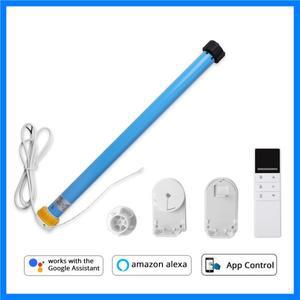 스마트 와이파이 롤러 쉐이드 모터 전기 엔진 37mm 튜브 알렉사 구글 홈 음성 제어 Zemismart 커튼 모터