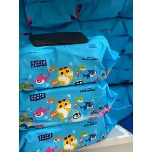 도착보장 핑크퐁x슈퍼대디 82g 아기상어에디션 블루 아기물티슈 70매 10+10팩