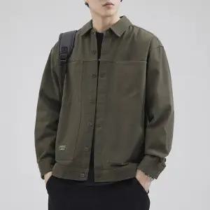 토르 남자 솔리드 셔츠 추동 빈티지 카고 패치 아우터 루즈핏 캐주얼 코디 OPH4