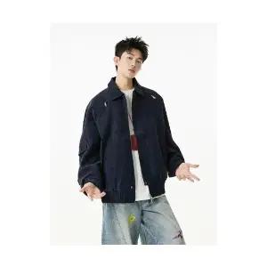 록쉬블몰 남성 바람막이 점퍼 쿨링 크랙 가죽 재킷 가을 해링턴 빈티지 코트 레드 상의 HO3