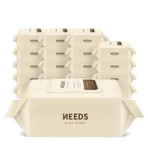 브라운 물티슈 니즈 브라운 아기 물티슈 70매 캡형 10+10팩 고평량 80g 447091