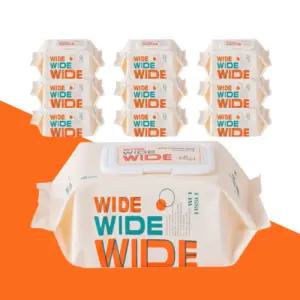 미엘 대형 물티슈 와이드 빅사이즈 엠보싱 60매 10팩 간병용 요양병원용 (총600매)