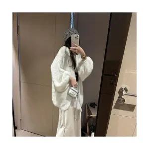 여자 롱 가디건 카디건 하프 기장 스웨터 가을 겨울 도톰 니트 BE4