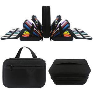 84 슬롯 워치 밴드 보관 가방 - 대부분의 사이즈를 위한 정리함 및 휴대용 케이스, 검정색