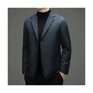 야무치 남자 데일리룩 정장자켓 패딩 오리털 정장 코트 가을 겨울 보온 싱글 상의 KUK4