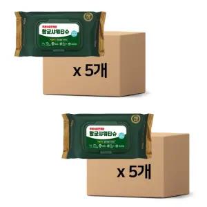 소독티슈 휴대용물티슈 손소독티슈 40매 당일발송 5개+5개 캡형