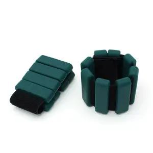 씻어쓰는 중량 밴드 실리콘 모래주머니 450G 2개입 그린