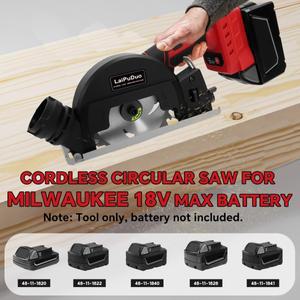 브러시리스 원형 톱 무선 절단 도구 금속 목재 타일 12000RPM 미니 전기 밀워키 18V 배터리용