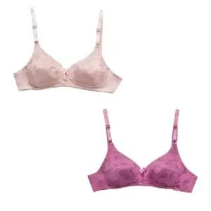 A컵브라 노와이어 플로랄 노몰드 브라 여성브라 (WFK5NUK)