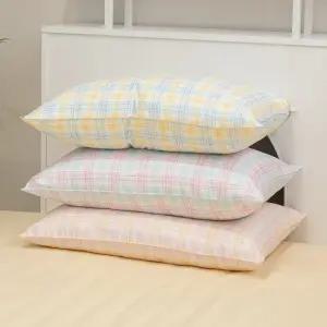 1+1 리빙홈 러블리 체크 소프트 마이크로 베개커버 50x70