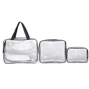 투명 비치 생활방수 다용도 파우치 pvc소재 3종세트 물놀이 여행정리