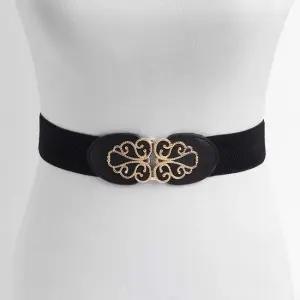 엘레강스 스판 밴딩벨트(블랙) 와이드 밴드벨트