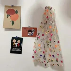 유니크 메쉬 플라워 포인트 토트백 장바구니 손가방