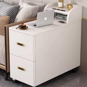 60높이 서랍 수납장 20폭 소파 거실 옆 60깊이 선반 이동식 서랍장 티테이블 간이 23 틈새 아이보리