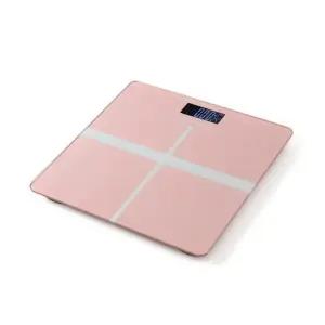 [하프클럽/]크로스 사각 디지털 체중계 핑크
